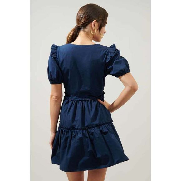 Collegiate Navy Poplin Mini Dress - Picture 5 of 6